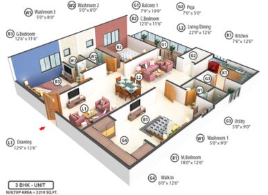 Avl Samskruthi 3bhk photos in Manikonda