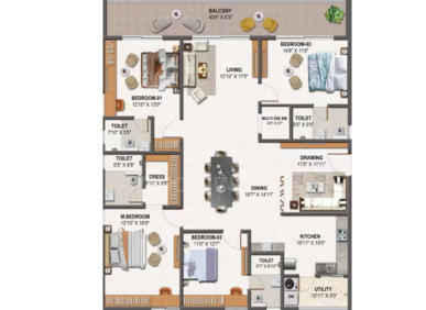 4 BHK Flat for sale