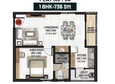 1 BHK flat for sale at Aastha Gardenia in Osman Nagar