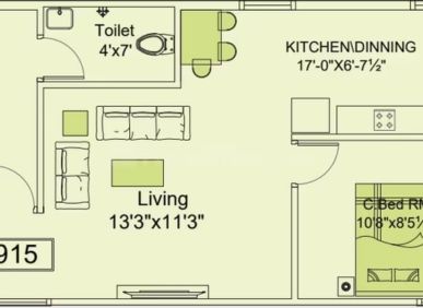 2 BHK flat for sale at NSKs Nikhil Krishna Platina in Miyapur