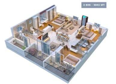 3 BHK Flat for sale at Pragathi Western Square in Gajularamaram